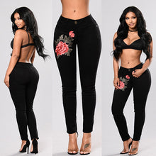 Load image into Gallery viewer, Stretch Embroidered Jeans For Women - nevaehshalo