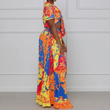 Load image into Gallery viewer, Printed Short Top Fashion Sexy Wide Leg Pants - nevaehshalo