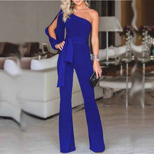 Load image into Gallery viewer, Women Casual Solid Long Sleeve Cold Shoulder Jumpsuit