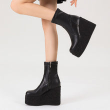 Load image into Gallery viewer, Newest Women Ankle Boots Fashion Punk Style High Platforms Wedges Heels