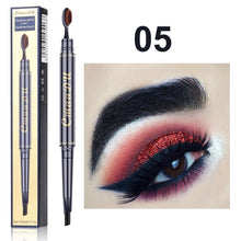 Load image into Gallery viewer, Double Eyebrow Pen with Brush Toothbrush Head Eyebrow Pencil Multifunctional Waterproof Long Lasting Makeup - nevaehshalo