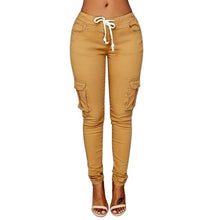 Load image into Gallery viewer, Plus Size Pants Women New Spring Casual Skinny Pencil Pants Female Waist Drawstring Fahion Army Green Trousers 4XL - nevaehshalo
