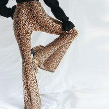 Load image into Gallery viewer, Winter Leopard Print Flare Pants Women Fashion Animal Print High Waist Pants Sexy Streetwear Trousers Women - nevaehshalo