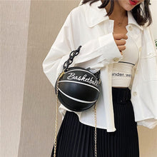 Load image into Gallery viewer, Personality leather pink basketball bag new ball purses women shoulder bags