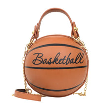 Load image into Gallery viewer, Personality leather pink basketball bag new ball purses women shoulder bags