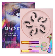 Load image into Gallery viewer, Magnetic Eyelashes Mink False Lashes Magnetic Eyeliner Waterproof Liquid Set Lasting Handmade Eyelash Makeup Tool - nevaehshalo