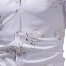 Load image into Gallery viewer, Black Rose Floral Print Shirt Men - nevaehshalo