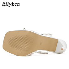 Load image into Gallery viewer, New Back Strap Sandals Fashion Crystal Rhinestone Stiletto High Heels Summer Women Sexy Nightclub Stripper Shoes - nevaehshalo