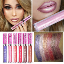 Load image into Gallery viewer, Makeup Diamond Shine Metallic Lipstick Charming Long Lasting Tattoo Liquid Glitter Powder Lipgloss Cosmetics - nevaehshalo