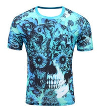 Load image into Gallery viewer, Print Short sleeved Tees Men Black And White Vertigo Hypnotic colorful Printing 3D T shirt - nevaehshalo