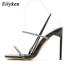 Load image into Gallery viewer, New Back Strap Sandals Fashion Crystal Rhinestone Stiletto High Heels Summer Women Sexy Nightclub Stripper Shoes - nevaehshalo