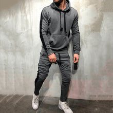 Load image into Gallery viewer, 2 Pieces Sets Men Hooded Sweatshirt +Drawstring Pants