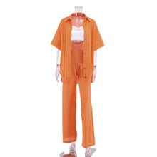 Load image into Gallery viewer, Women Cotton Linen Shirt Trousers Two Piece Casual Fashion Suit - nevaehshalo