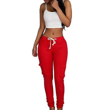 Load image into Gallery viewer, Plus Size Pants Women New Spring Casual Skinny Pencil Pants Female Waist Drawstring Fahion Army Green Trousers 4XL - nevaehshalo