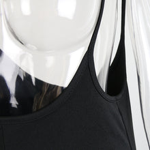 Load image into Gallery viewer, Black High Waist Wide Leg Pants Casual Lace Up Overalls Women Flare Trousers - nevaehshalo