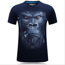 Load image into Gallery viewer, Men's animal T-Shirt orangutan/gas monkey/Wolf 3D Printed