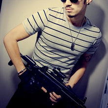 Load image into Gallery viewer, Men's T Shirt Casual Patchwork Short Sleeve Men T-Shirt Mens Clothing Casual Slim Fit Hip-Hop Top Tees 5XL - nevaehshalo