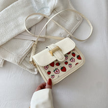Load image into Gallery viewer, Spring And Summer Casual Underarm Bag Women's New Style Fashion Shoulder Bag Simple Strawberry Girl Small Square Bag - nevaehshalo