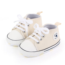 Load image into Gallery viewer, Baby Shoes Boy Girl Star Solid Sneaker Cotton Soft Anti-Slip Sole Newborn Infant First Walkers Toddler Casual Canvas Crib Shoes - nevaehshalo