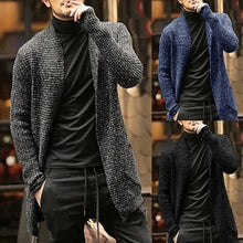 Load image into Gallery viewer, Mens Long Sweater Jacket Casual Slim Fit Trench