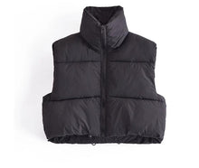 Load image into Gallery viewer, Autumn Stand Collar Cotton Vests Women - nevaehshalo