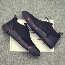 Load image into Gallery viewer, Black Men's Leather Casual Shoes Fashion Breathable Sneakers - nevaehshalo