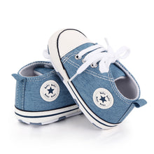 Load image into Gallery viewer, Baby Shoes Boy Girl Star Solid Sneaker Cotton Soft Anti-Slip Sole Newborn Infant First Walkers Toddler Casual Canvas Crib Shoes - nevaehshalo