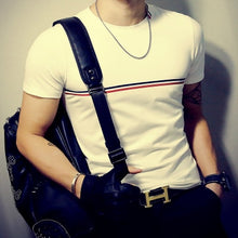 Load image into Gallery viewer, Men's T Shirt Casual Patchwork Short Sleeve Men T-Shirt Mens Clothing Casual Slim Fit Hip-Hop Top Tees 5XL - nevaehshalo