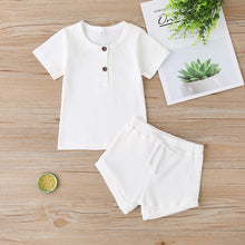 Load image into Gallery viewer, Boys and Girls Summer Clothes Tops+Shorts Outfits Sets - nevaehshalo