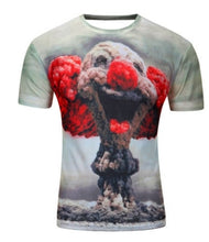 Load image into Gallery viewer, Print Short sleeved Tees Men Black And White Vertigo Hypnotic colorful Printing 3D T shirt - nevaehshalo