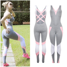 Load image into Gallery viewer, Yoga Set Jogging Femme Sexy Back Cutout Crossover Fitness Clothing