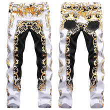 Load image into Gallery viewer, Men’s Slim-fit Sexy Print Elastic Denim Jeans
