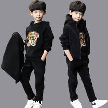 Load image into Gallery viewer, Brand Boys Warm Thicken Fleece Hoodies+Pants+Vest 3pcs Sets Girl Winter Sets Children Clothes Kids Casual Suits Christmas Outfit - nevaehshalo