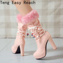 Load image into Gallery viewer, Fashion Female Thick bottom Knee-length boots