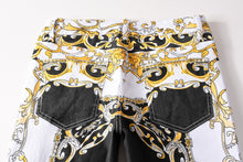 Load image into Gallery viewer, Men’s Slim-fit Sexy Print Elastic Denim Jeans