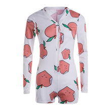 Load image into Gallery viewer, Sexy Women Bodysuit Long Sleeve Deep V Neck Bodycon Stretch Leotard Crop Top Button Short Romper Pajamas - nevaehshalo