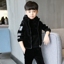 Load image into Gallery viewer, Brand Boys Warm Thicken Fleece Hoodies+Pants+Vest 3pcs Sets Girl Winter Sets Children Clothes Kids Casual Suits Christmas Outfit - nevaehshalo