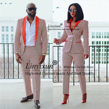 Load image into Gallery viewer, Classic Plaid Slim Fit Men & Women Suit One Button Shawl Lapel Casual 2 Pieces Set