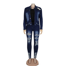 Load image into Gallery viewer, African mom jeans suit stretch jeans ripped old quality