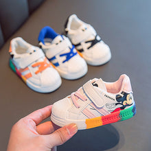 Load image into Gallery viewer, Disney autumn new baby shoes boys sneaker white shoes children girls rainbow bottom baby soft bottom casual shoes - nevaehshalo