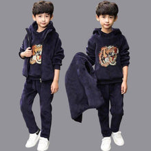 Load image into Gallery viewer, Brand Boys Warm Thicken Fleece Hoodies+Pants+Vest 3pcs Sets Girl Winter Sets Children Clothes Kids Casual Suits Christmas Outfit - nevaehshalo