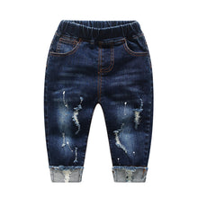 Load image into Gallery viewer, Baby Girls Boys Jeans Pants Enfant Stretchy Denim Trousers
