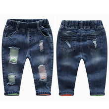 Load image into Gallery viewer, Baby Girls Boys Jeans Pants Enfant Stretchy Denim Trousers