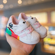 Load image into Gallery viewer, Disney autumn new baby shoes boys sneaker white shoes children girls rainbow bottom baby soft bottom casual shoes - nevaehshalo