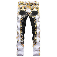 Load image into Gallery viewer, Men’s Slim-fit Sexy Print Elastic Denim Jeans