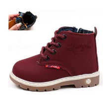 Load image into Gallery viewer, Children Casual Shoes Autumn Winter Martin Boots Boys Shoes Fashion Leather Soft Antislip Girls Boots 21-30 Sport Running Shoes - nevaehshalo