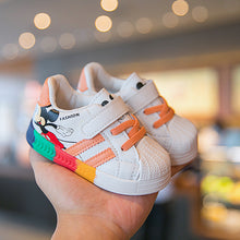 Load image into Gallery viewer, Disney autumn new baby shoes boys sneaker white shoes children girls rainbow bottom baby soft bottom casual shoes - nevaehshalo