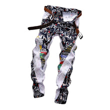 Load image into Gallery viewer, Men Colored Jeans Spring Alphabet Digital Printing Pants