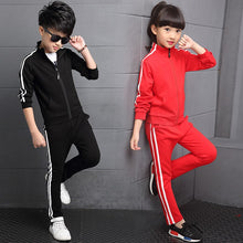 Load image into Gallery viewer, Girls + Boys Long-sleeved Teenage Jacket+Pants 2pcs Sets