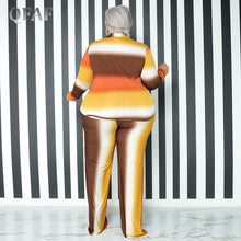 Load image into Gallery viewer, Women Suit Long Sleeve Shirt and Straight Pants Two 2 Piece Set